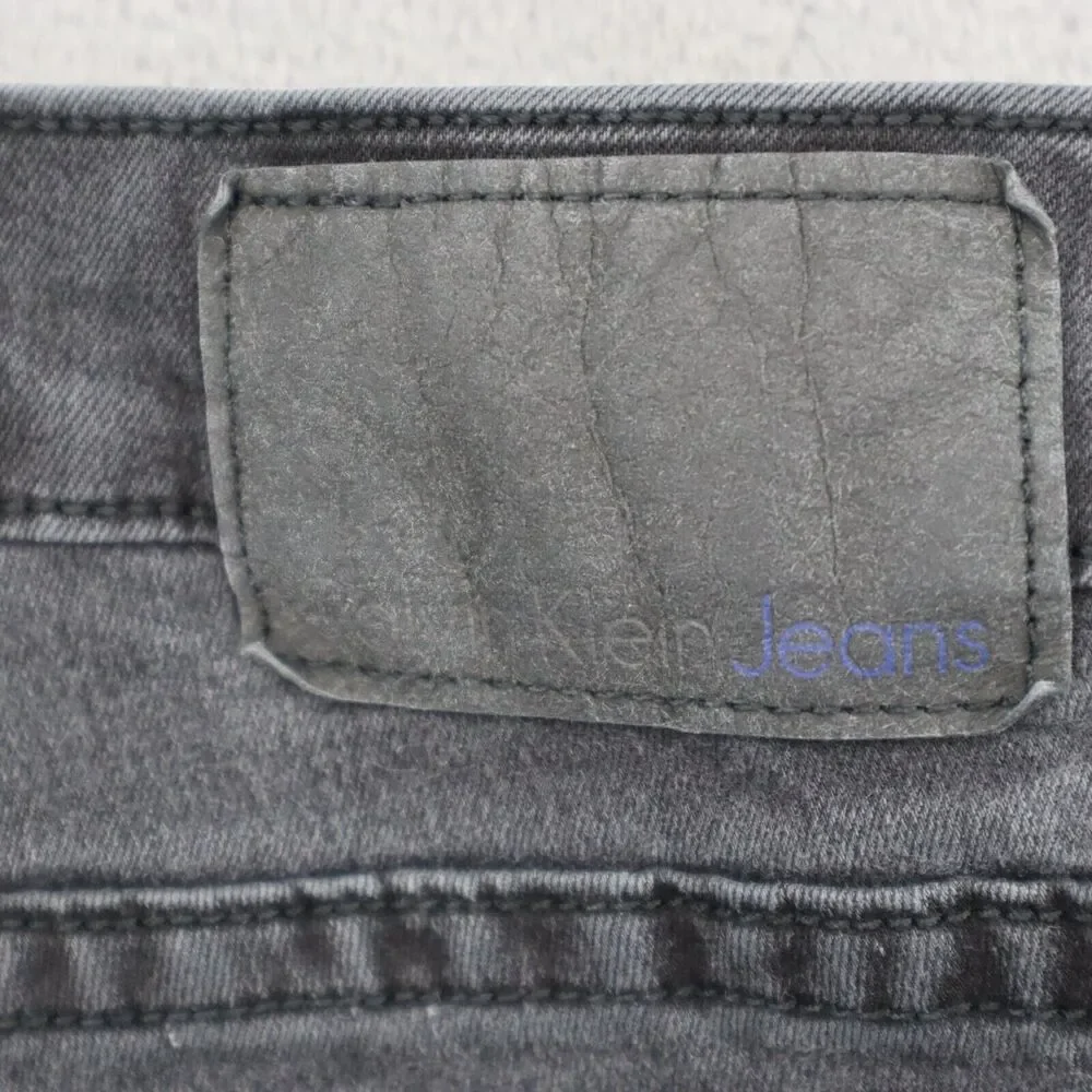 Calvin Klein Jeans Pants Mens 31 Black Mid Rise Flat Front Straight Leg Bottoms